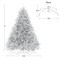 Casafield Spruce Artificial Holiday Christmas Tree with Sturdy Metal Stand